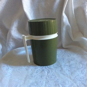Vintage THERMOS brand Green 1 quart MCM EUC